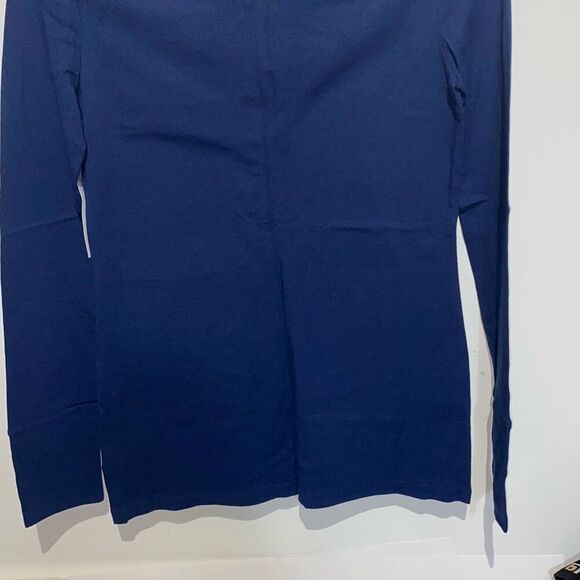 a.n.a Women's Blue Cotton Modal Blend Long Sleeve Knit Shirt Size XS NWT - Picture 6 of 7